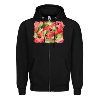 Black watermelon strawberry kiwi background Zipper Hoodie - BarkalooDesign