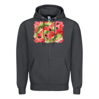Smoke watermelon strawberry kiwi background Zipper Hoodie - BarkalooDesign