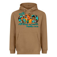 Toasted Coconut with god all things are possible. cross Heavyweight Hoodie - AdoDesignShop
