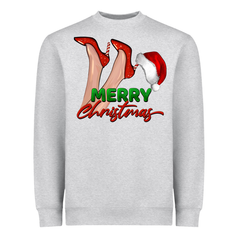 Merry Christmas Heels Heavyweight Sweatshirt by BarkalooDesign | Teevron