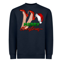Navy merry Christmas heels Heavyweight Sweatshirt - BarkalooDesign
