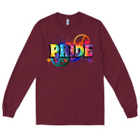 Burgundy Hippie pride Long Sleeve Tee - FaDigitalArtStudio