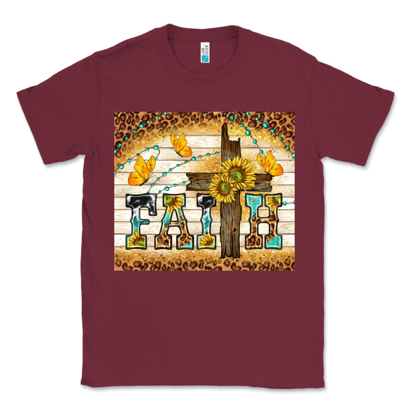 Faith With Cross Classic Tee by TumblerDesignByShophia | Teevron