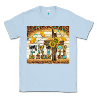 Dusty Blue faith with cross Classic Tee - TumblerDesignByShophia