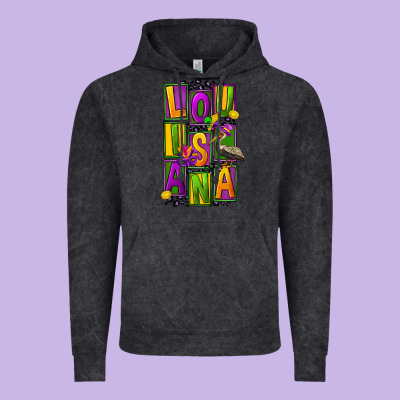 Mardi Gras Louisiana Vintage Hoodie Designed By Fadigitalartstudio