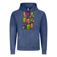 Vintage Denim mardi gras louisiana Vintage Hoodie - FaDigitalArtStudio