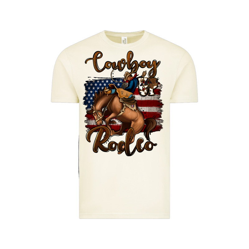 Cowboy Up Rodeo Bucking Bronco Vintage Tee by Jasminsmagicworld | Teevron