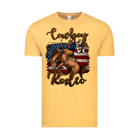 Vintage Mustard cowboy up rodeo bucking bronco Vintage Tee - Jasminsmagicworld