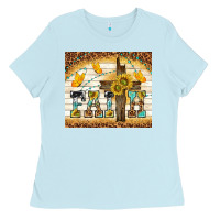 Baby Blue faith with cross Ladies Tee - TumblerDesignByShophia