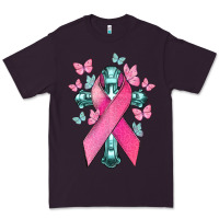 Plum Cancer Cross Cancer Awareness Premium Tee - HowdyJamesFarm