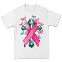 White Cancer Cross Cancer Awareness Premium Tee - HowdyJamesFarm
