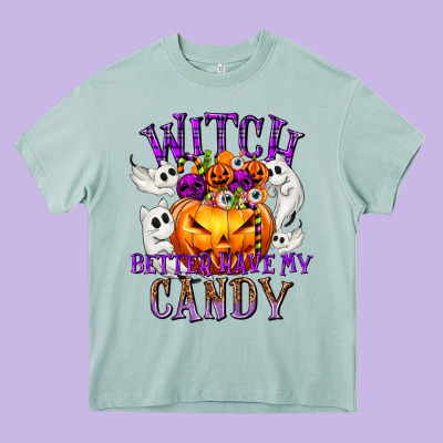 Witch Better Have My Candy Heavy Core Tee Designed By Texasbilliewilder