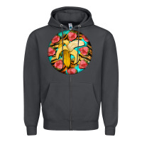 Smoke banana and strawberries with tiger pattern Zipper Hoodie - BarkalooDesign