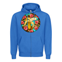 True Royal banana and strawberries with tiger pattern Zipper Hoodie - BarkalooDesign