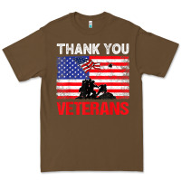 Thank You Veterans Service Patriot Veteran Day American Flag T Shirt Premium Tee | Teevron