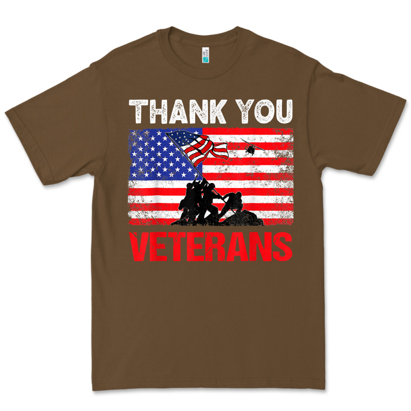 Thank You Veterans Service Patriot Veteran Day American Flag T Shirt Premium Tee by maiPhamDesign | Teevron