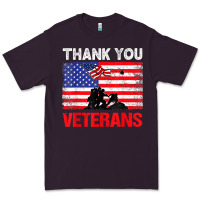 Plum thank you veterans service patriot veteran day american flag t shirt Premium Tee - maiPhamDesign