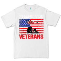 White thank you veterans service patriot veteran day american flag t shirt Premium Tee - maiPhamDesign