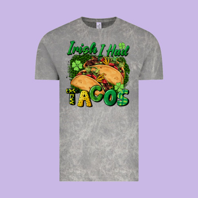 Irish I Had Tacos Vintage Tee Designed By Cowgirlartshop