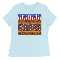Baby Blue 'merica Ladies Tee - TumblerDesignByShophia