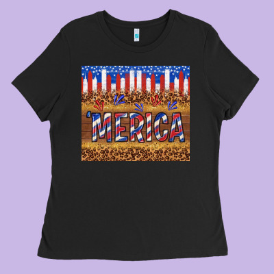 'merica Ladies Tee Designed By Tumblerdesignbyshophia