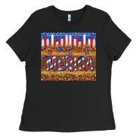 Black 'merica Ladies Tee - TumblerDesignByShophia