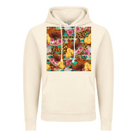 Vintage Artic chicken and chicks with flowers seamless pattern Vintage Hoodie - FaDigitalArtStudio
