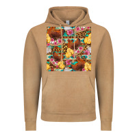 Vintage Camel chicken and chicks with flowers seamless pattern Vintage Hoodie - FaDigitalArtStudio