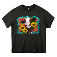 Asphalt western cow sunflowers serape leopard Heavy Core Tee - RanaPortraitStore
