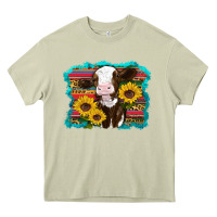 Mossy western cow sunflowers serape leopard Heavy Core Tee - RanaPortraitStore