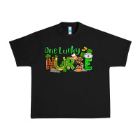 Black St. Patrick's One lucky Nurse Urban Heavy Tee - OliviaCreatesArt