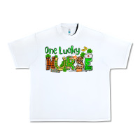 White St. Patrick's One lucky Nurse Urban Heavy Tee - OliviaCreatesArt