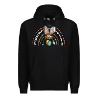 Black easter rainbow Premium Hoodie - CowhideDigitalArt