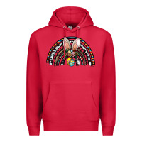 Cardinal easter rainbow Premium Hoodie - CowhideDigitalArt