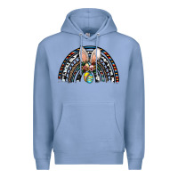 Colony Blue easter rainbow Premium Hoodie - CowhideDigitalArt
