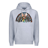 Heather Grey easter rainbow Premium Hoodie - CowhideDigitalArt