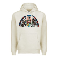 Oatmeal Heather easter rainbow Premium Hoodie - CowhideDigitalArt