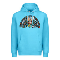 Ocean Blue easter rainbow Premium Hoodie - CowhideDigitalArt