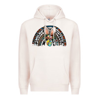 Pale Pink easter rainbow Premium Hoodie - CowhideDigitalArt