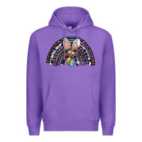 Purple easter rainbow Premium Hoodie - CowhideDigitalArt