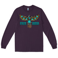 Plum turquoise freebird Long Sleeve Tee - RanaPortraitStore