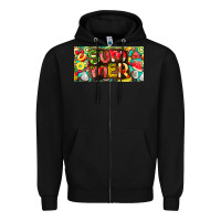 Black summer with fruits license plate Zipper Hoodie - BarkalooDesign