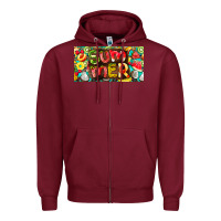 Burgundy summer with fruits license plate Zipper Hoodie - BarkalooDesign