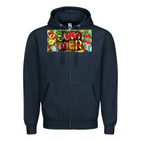 Navy summer with fruits license plate Zipper Hoodie - BarkalooDesign