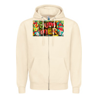 Sandshell summer with fruits license plate Zipper Hoodie - BarkalooDesign