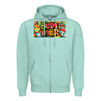 Seafoam summer with fruits license plate Zipper Hoodie - BarkalooDesign
