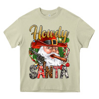 Mossy Howdy Santa Heavy Core Tee - NancyCooperArtShop