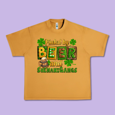 St. Patrick's Fueled By Beer And Shenanigangs Urban Heavy Tee Designed By Oliviacreatesart
