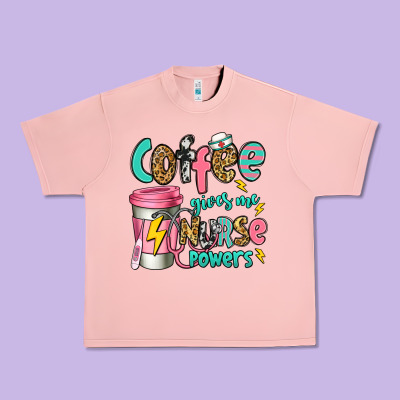 Coffee Gives Me Nurse Powers Urban Heavy Tee Designed By Jasminsmagicworld