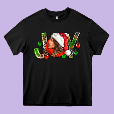 Joy With Woman Heavy Core Tee Designed By Nancycooperartshop